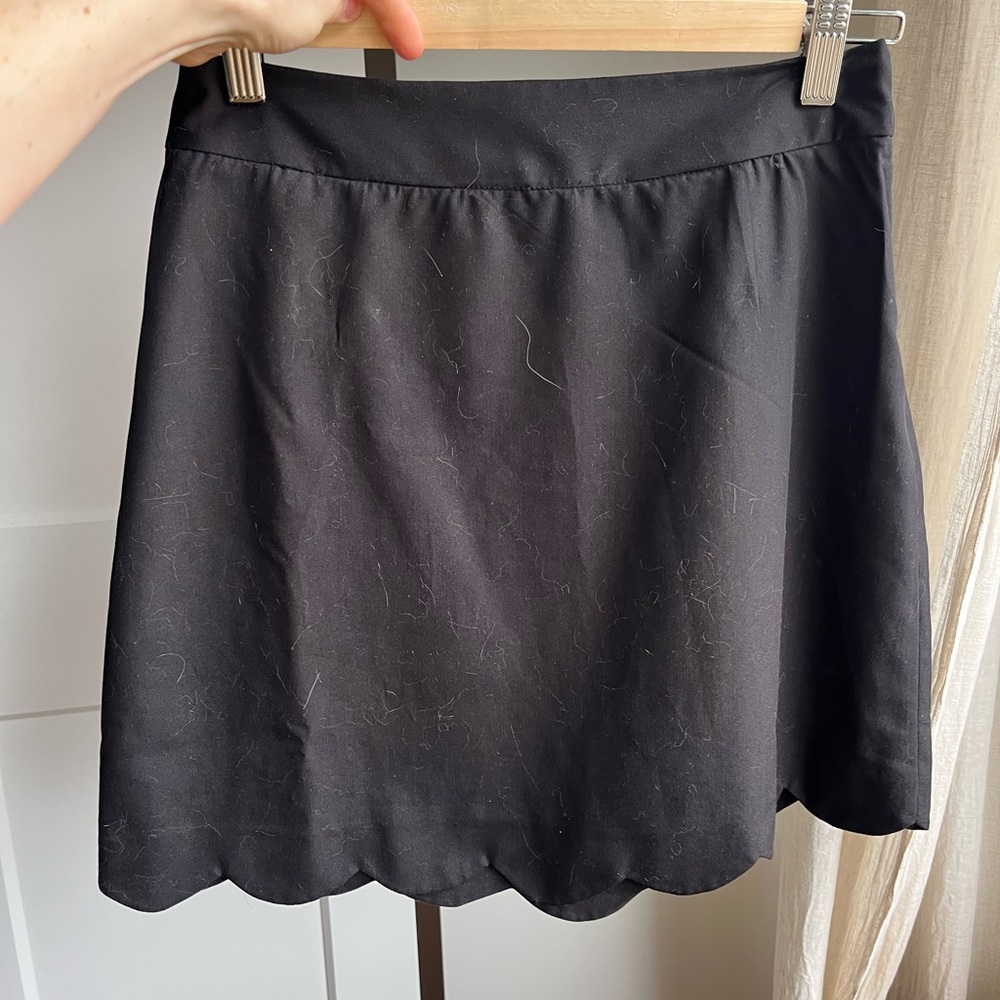 ASOS black scalloped edge mini skirt